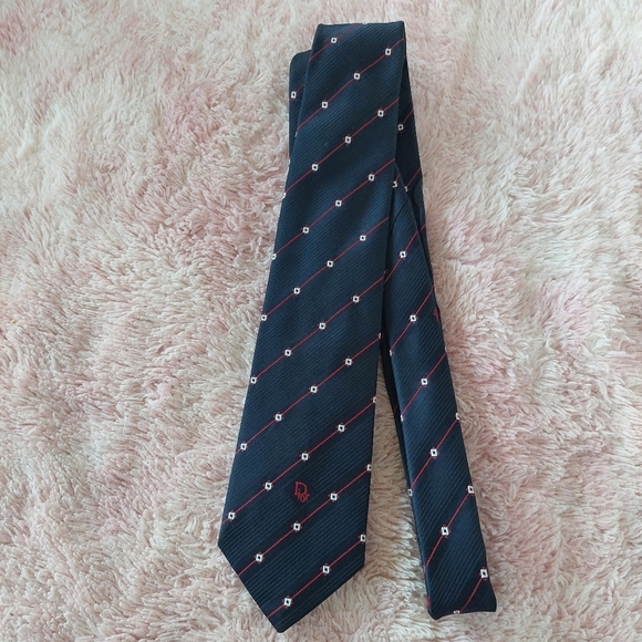Christian Dior Tie Navy Blue - Picture 1 of 5